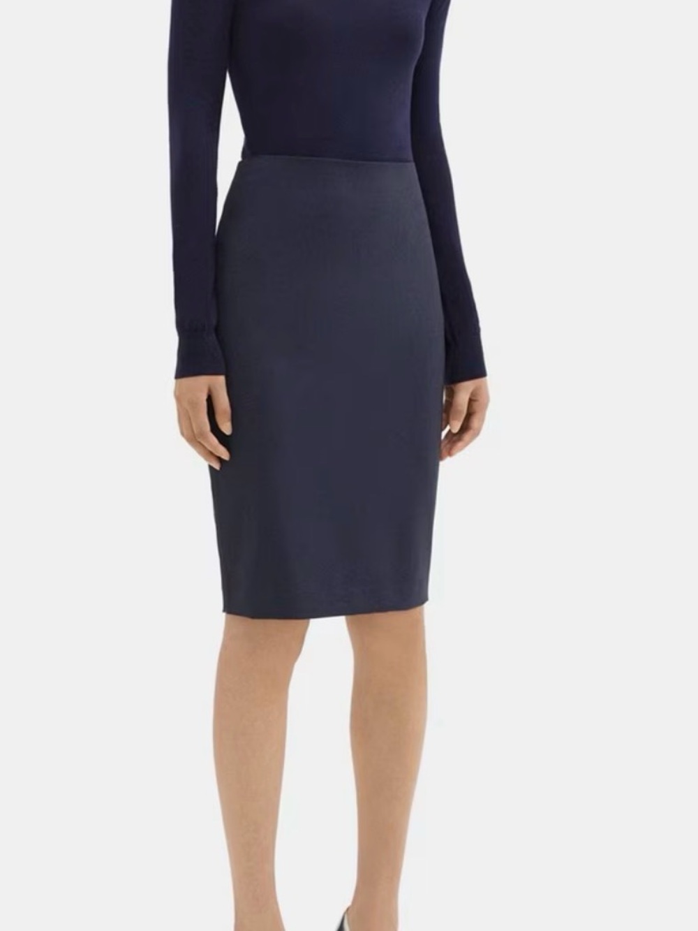 Theory Navy Pencil Skirt - Sleek Career Staple
